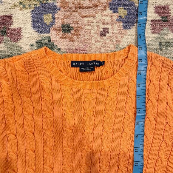 Vintage Ralph Lauren Cable Knit Sweater Size Medium Classic Old Money Preppy 90s - Picture 6 of 6